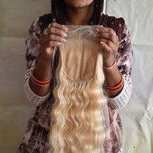 Blonde 14" inch 1 Piece 4*4 Closure